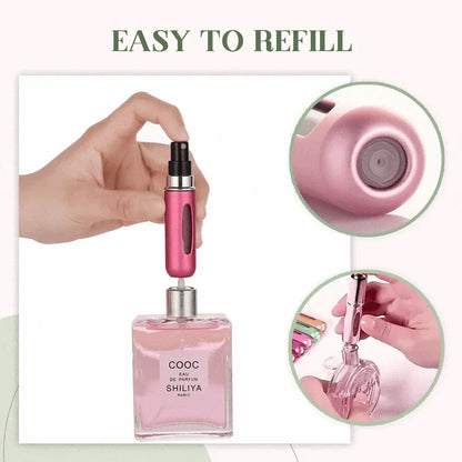 Pack of 5 Portable Mini Refillable Perfume Bottle With Spray.