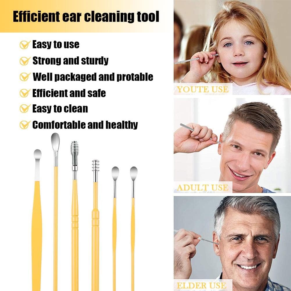 Premium Ear Wax Removal Kit 6 in 1 – Safe, Reusable & Professional Ear Cleaning Tool Set for All Ages