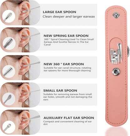 Premium Ear Wax Removal Kit 6 in 1 – Safe, Reusable & Professional Ear Cleaning Tool Set for All Ages