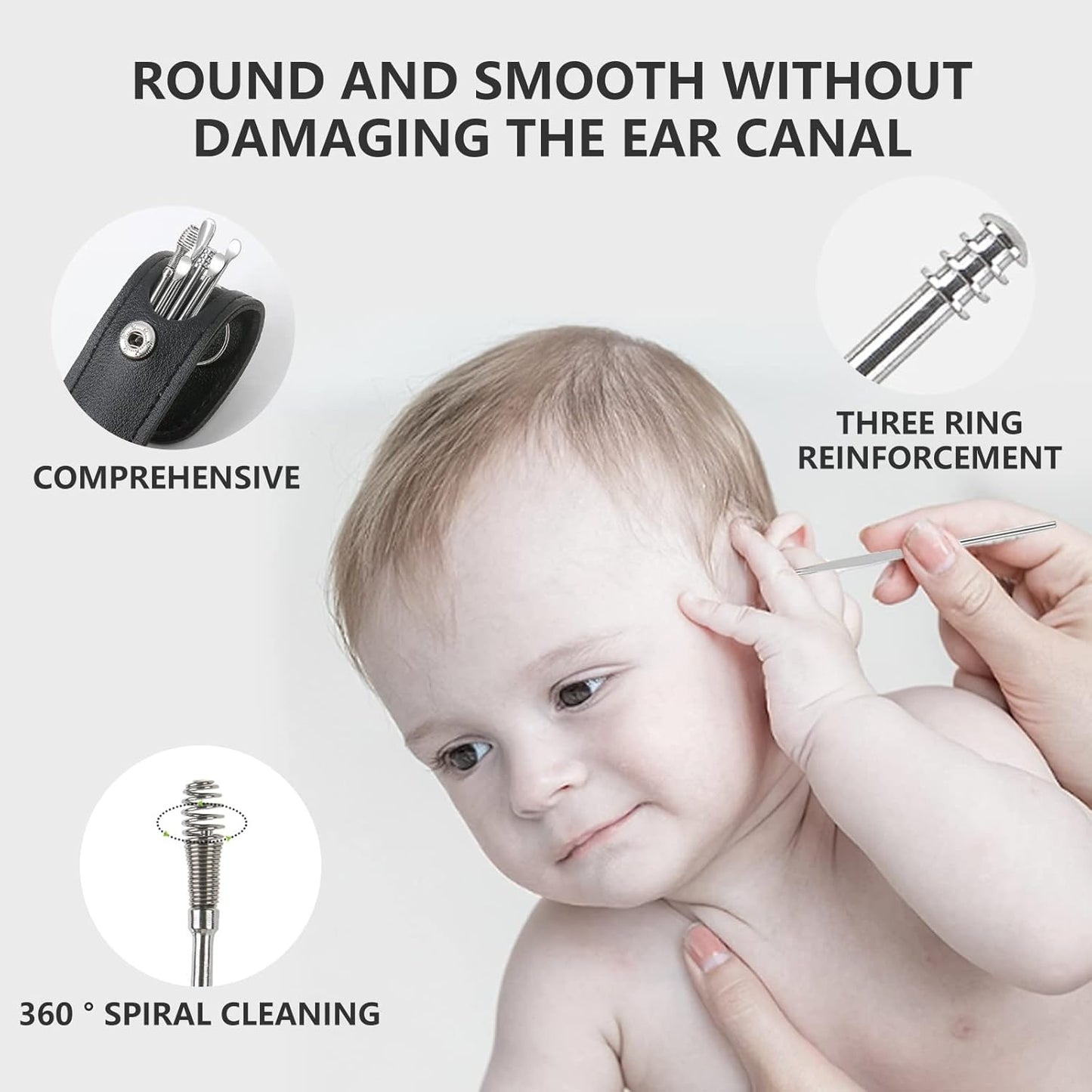 Premium Ear Wax Removal Kit 6 in 1 – Safe, Reusable & Professional Ear Cleaning Tool Set for All Ages