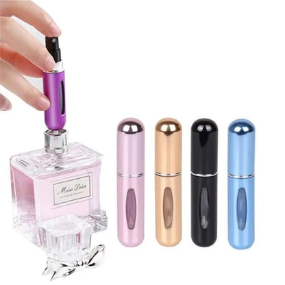Pack of 5 Portable Mini Refillable Perfume Bottle With Spray.