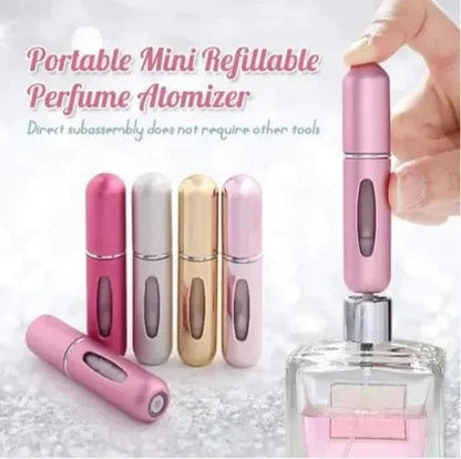 Pack of 5 Portable Mini Refillable Perfume Bottle With Spray.